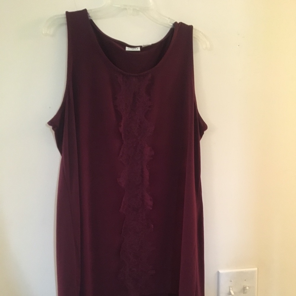 Tank top with lace embellishment